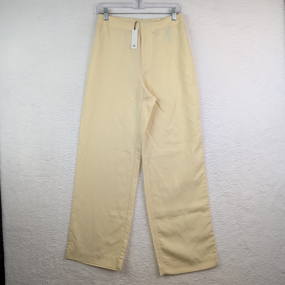 NWT Banana Republic Arcata Tencel Linen Easy Pants Yellow Women's Small‎